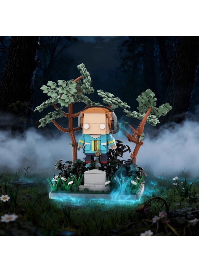 سترانجر ثينكينج **نموذج شخصية ماكس من Stranger Things بالمكعبات - مكعبات تجميع، تفاصيل فاخرة، زينة طرفيات علامة تجارية للمعجبين، مجموعة** - Image 1